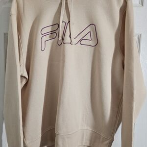 Fila Men's Large Hoodie with Purple Outline Logo